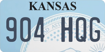 KS license plate 904HQG