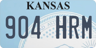 KS license plate 904HRM