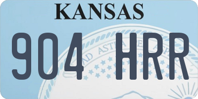 KS license plate 904HRR
