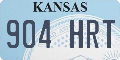 KS license plate 904HRT
