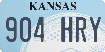KS license plate 904HRY
