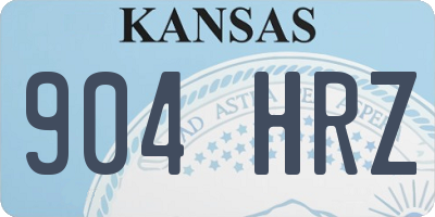KS license plate 904HRZ