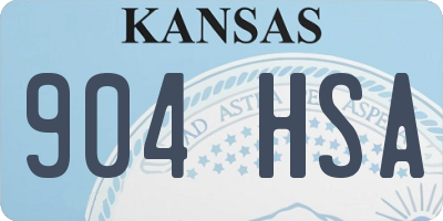 KS license plate 904HSA