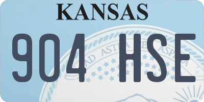 KS license plate 904HSE