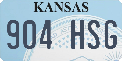 KS license plate 904HSG