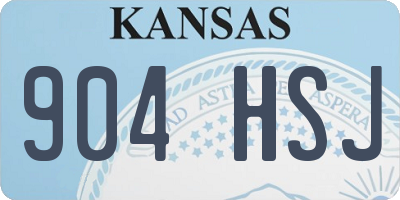 KS license plate 904HSJ