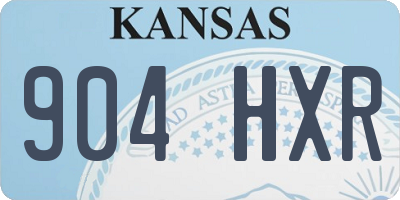 KS license plate 904HXR