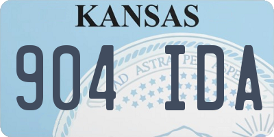 KS license plate 904IDA