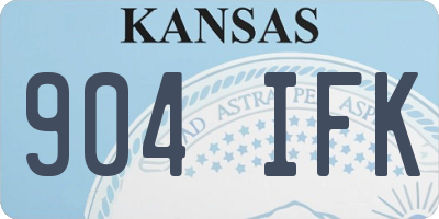 KS license plate 904IFK