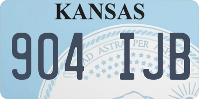 KS license plate 904IJB
