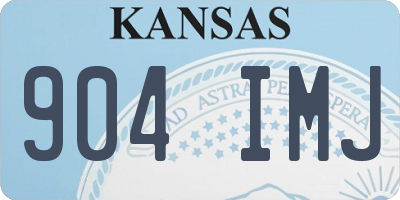 KS license plate 904IMJ