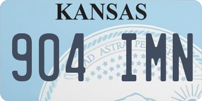 KS license plate 904IMN