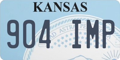 KS license plate 904IMP