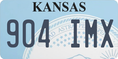 KS license plate 904IMX