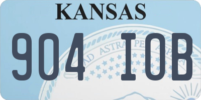 KS license plate 904IOB