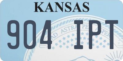 KS license plate 904IPT