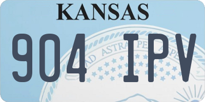 KS license plate 904IPV