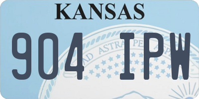 KS license plate 904IPW