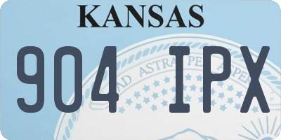 KS license plate 904IPX