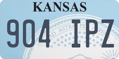 KS license plate 904IPZ