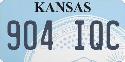 KS license plate 904IQC