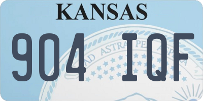 KS license plate 904IQF