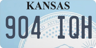 KS license plate 904IQH