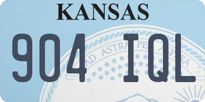 KS license plate 904IQL