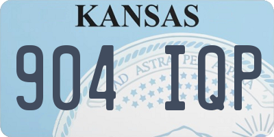 KS license plate 904IQP