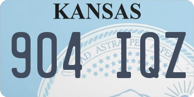 KS license plate 904IQZ