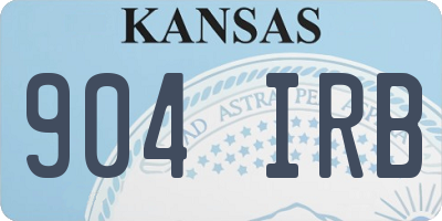 KS license plate 904IRB