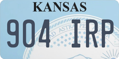 KS license plate 904IRP