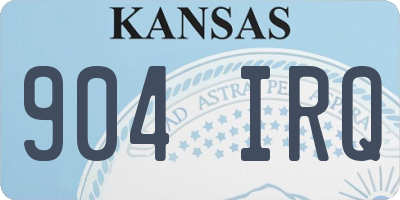 KS license plate 904IRQ