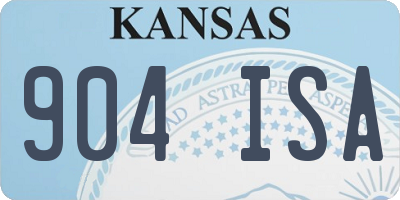 KS license plate 904ISA