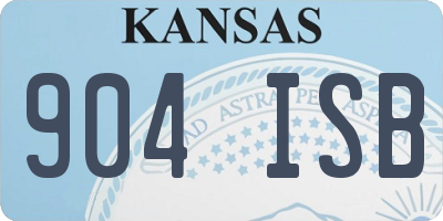 KS license plate 904ISB