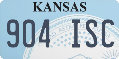 KS license plate 904ISC