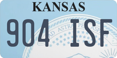 KS license plate 904ISF