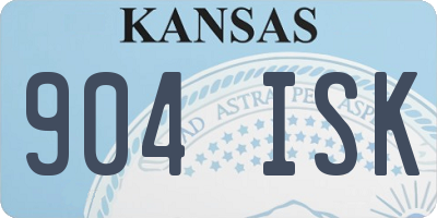 KS license plate 904ISK