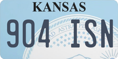 KS license plate 904ISN