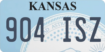 KS license plate 904ISZ