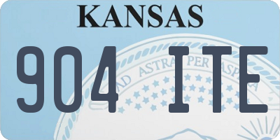 KS license plate 904ITE