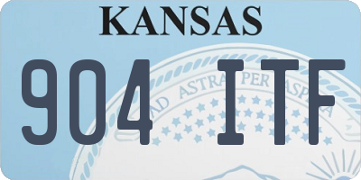 KS license plate 904ITF