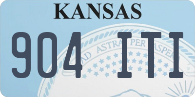 KS license plate 904ITI