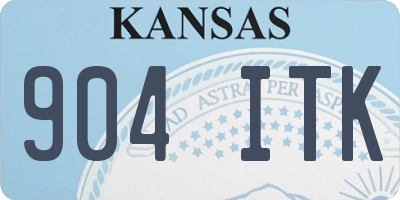 KS license plate 904ITK