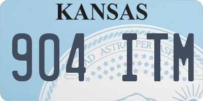KS license plate 904ITM