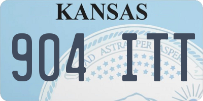 KS license plate 904ITT