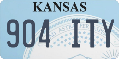 KS license plate 904ITY