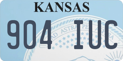 KS license plate 904IUC