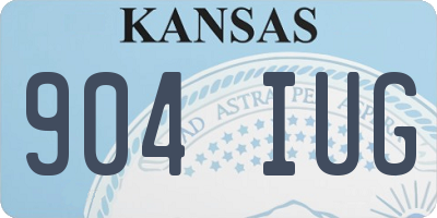 KS license plate 904IUG
