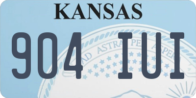 KS license plate 904IUI